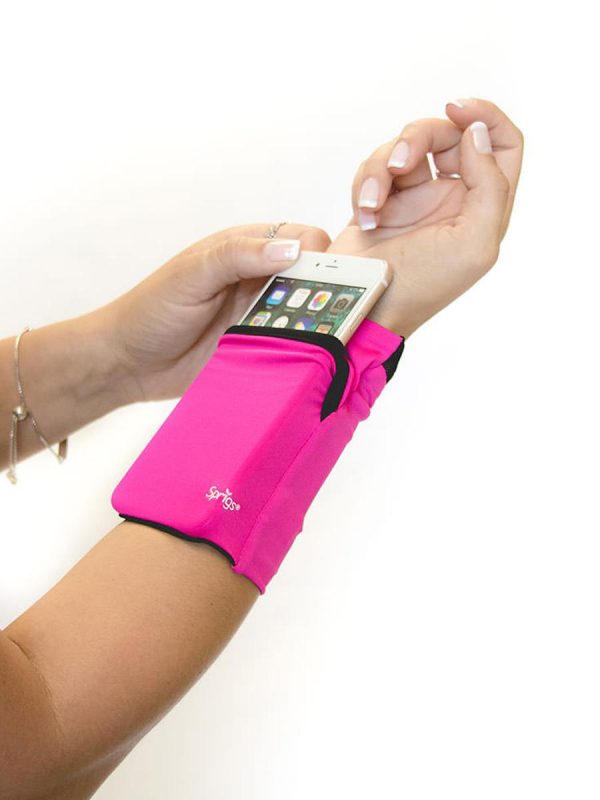 Banjees wrist wallet 2-pocket pink