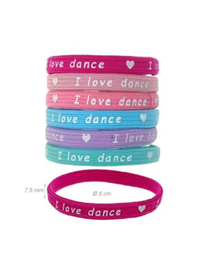 "I love dance" elastic band F050633