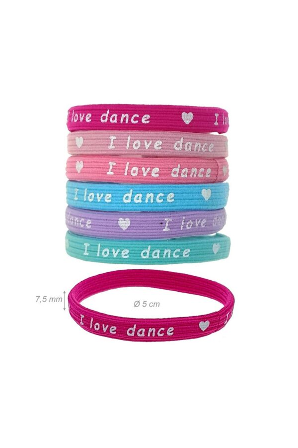 "I love dance" elastic band F050633