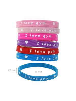 "I love gym" elastic band F050635