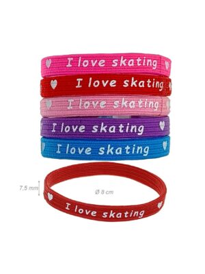 "I love skating" elastic band F050634