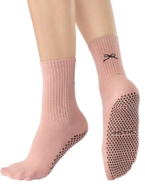Shashi pilates socks ribbon pink