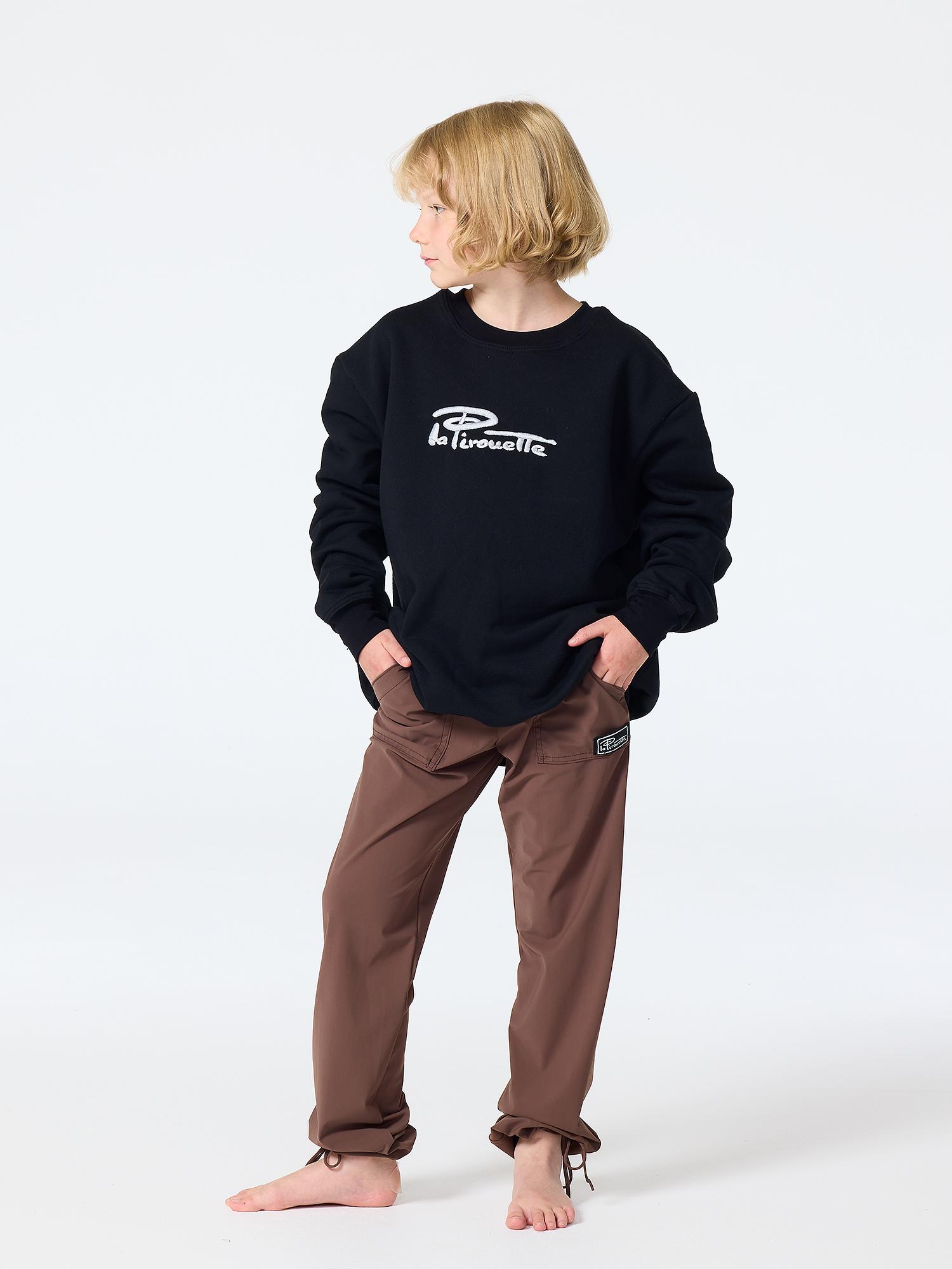 la Pirouette collegepaita brodeerauksella, Black - Image 3