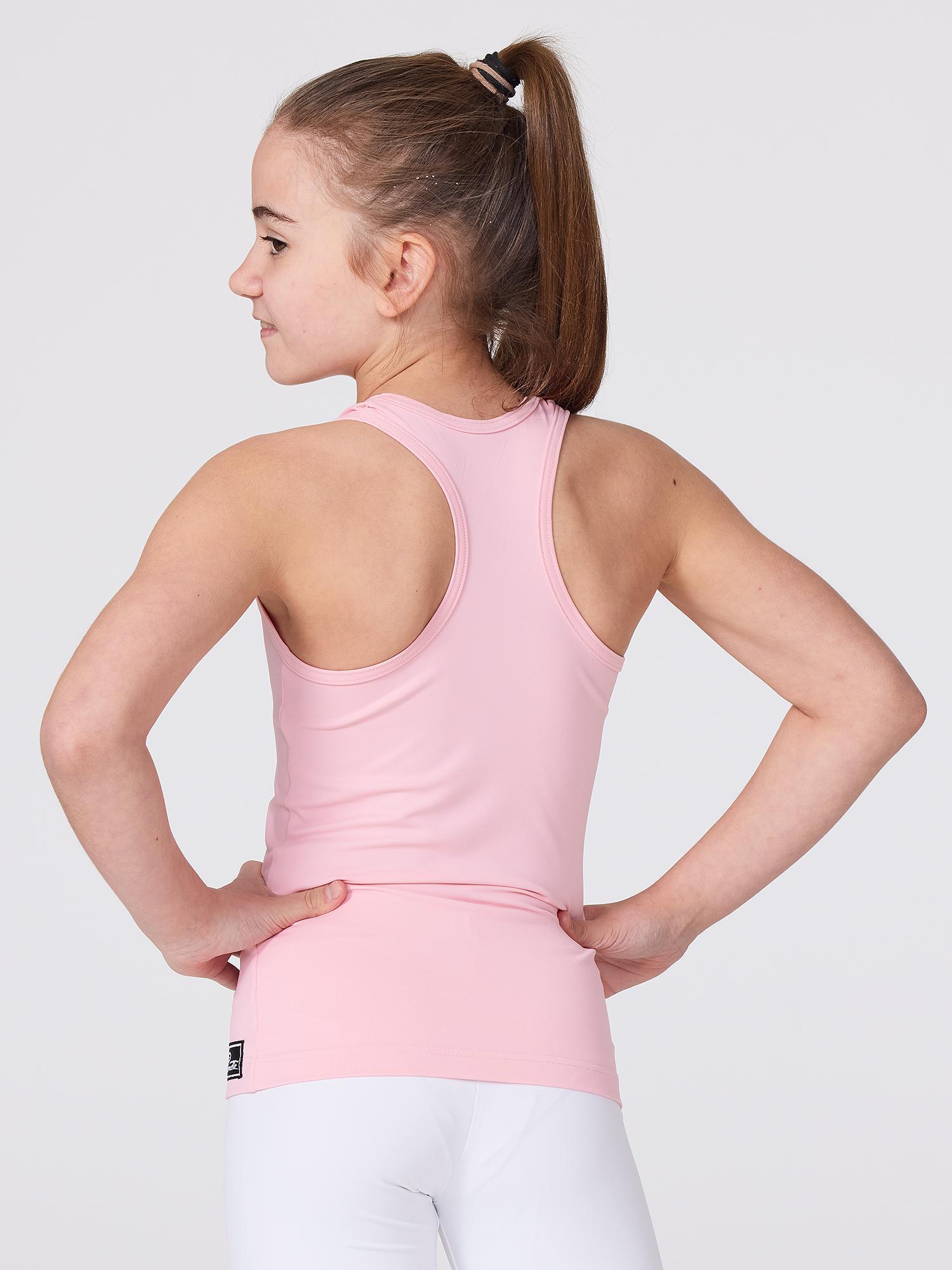 Painijaselkäinen toppi la Pirouette -kimallepainatuksella – Baby pink (Cherry soda) - Image 4