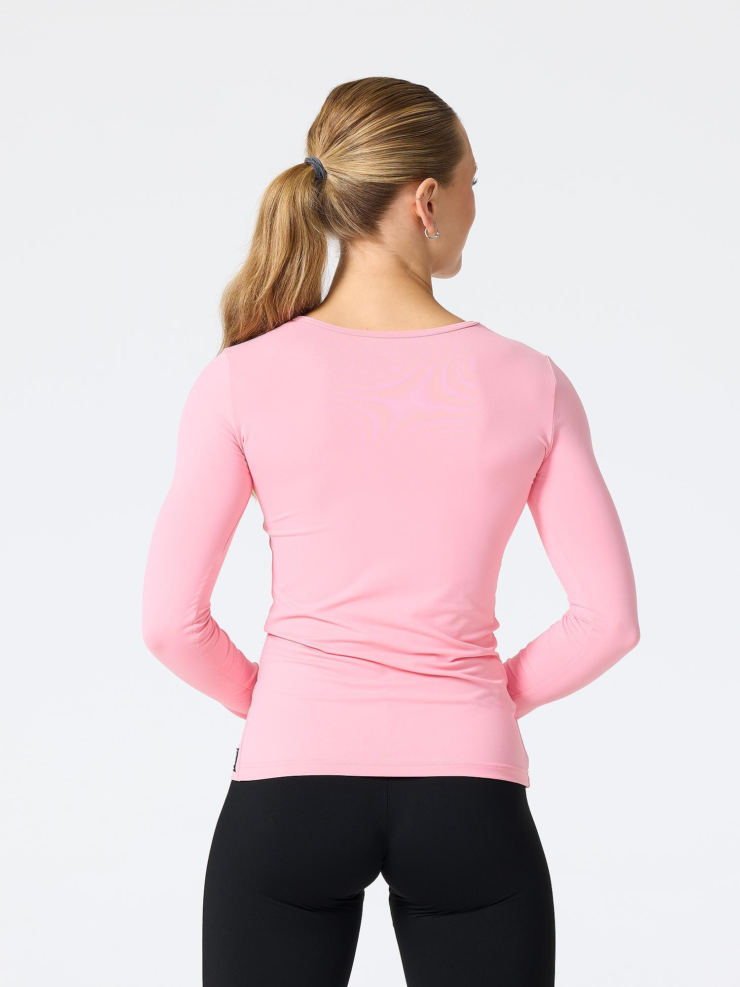 Pitkähihainen paita la Pirouette -kimallepainatuksella – Baby pink (Glitter silverblack) - Image 3