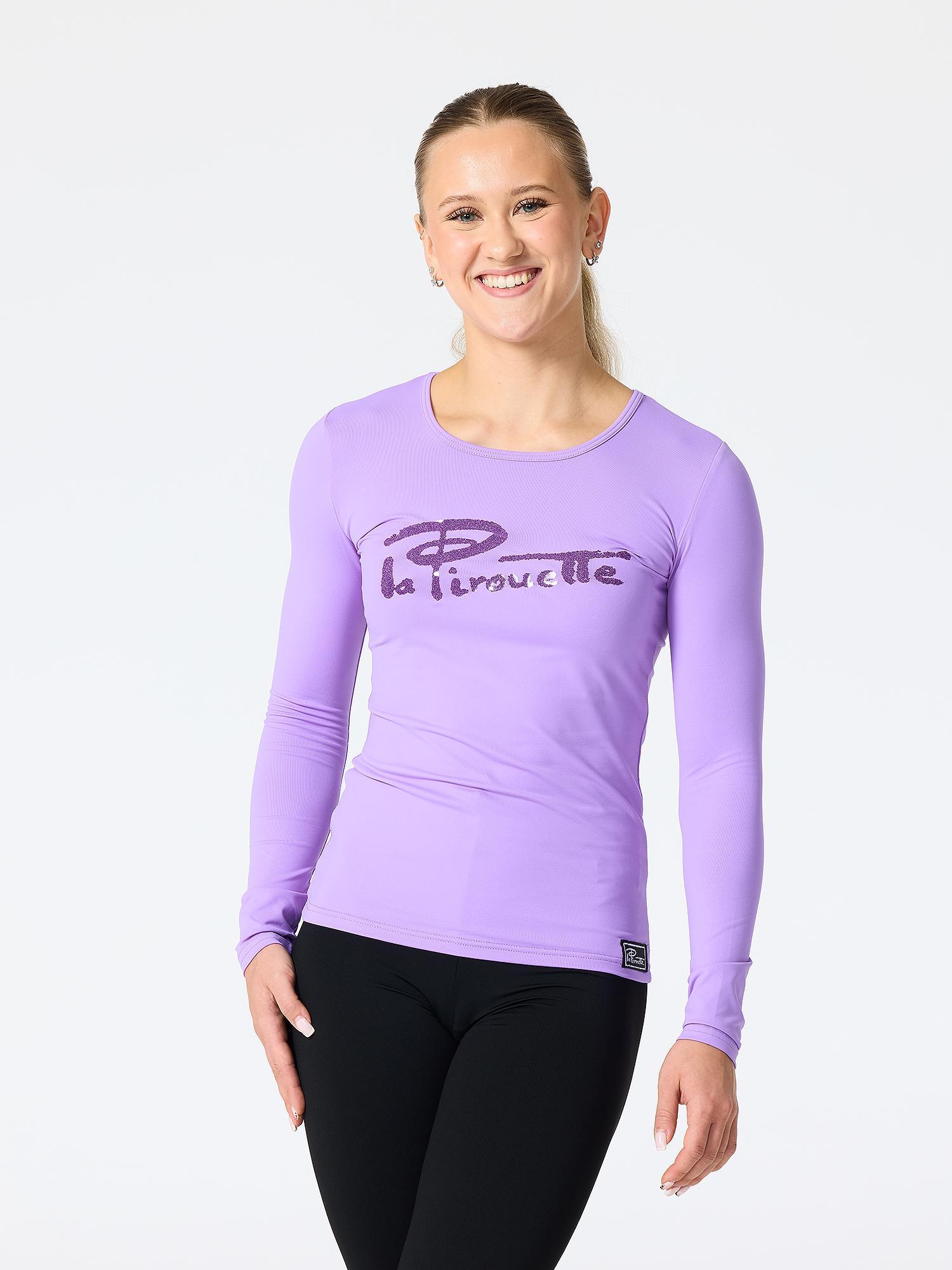 Pitkähihainen paita la Pirouette -kimallepainatuksella – Lavender (Glitter purple) - Image 3