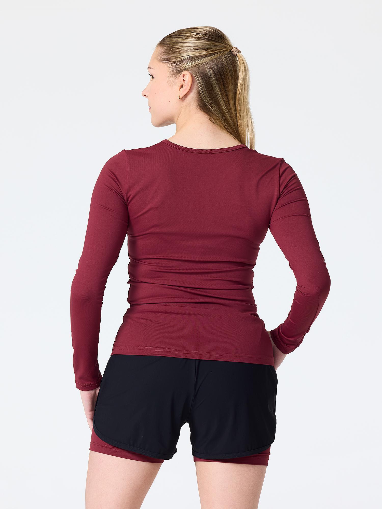 Pitkähihainen paita la Pirouette -kimallepainatuksella – Merlot (Soda pink) - Image 2
