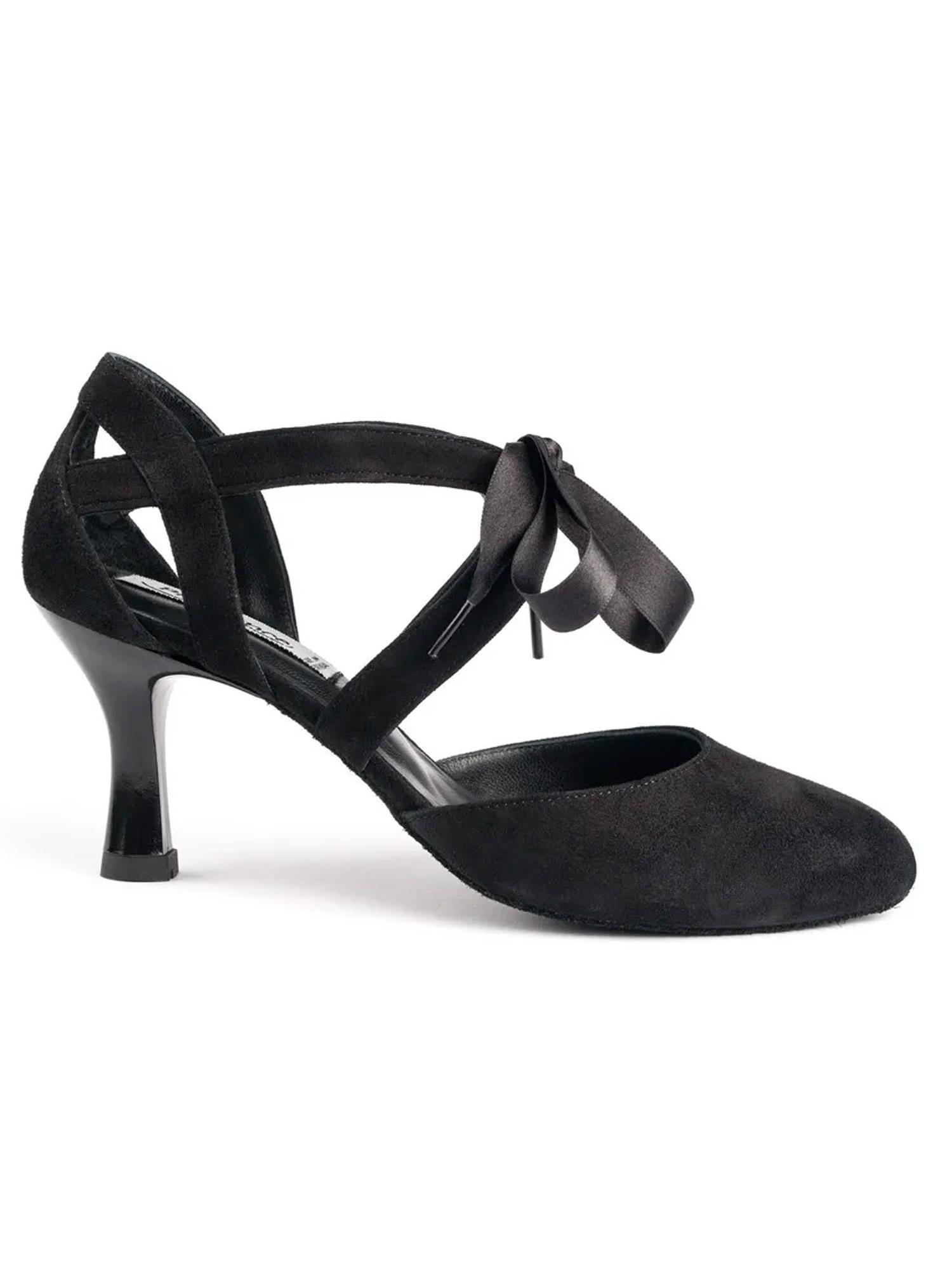 Tanssikenkä satiinirusetilla – PortDance PD125, Black - Image 2