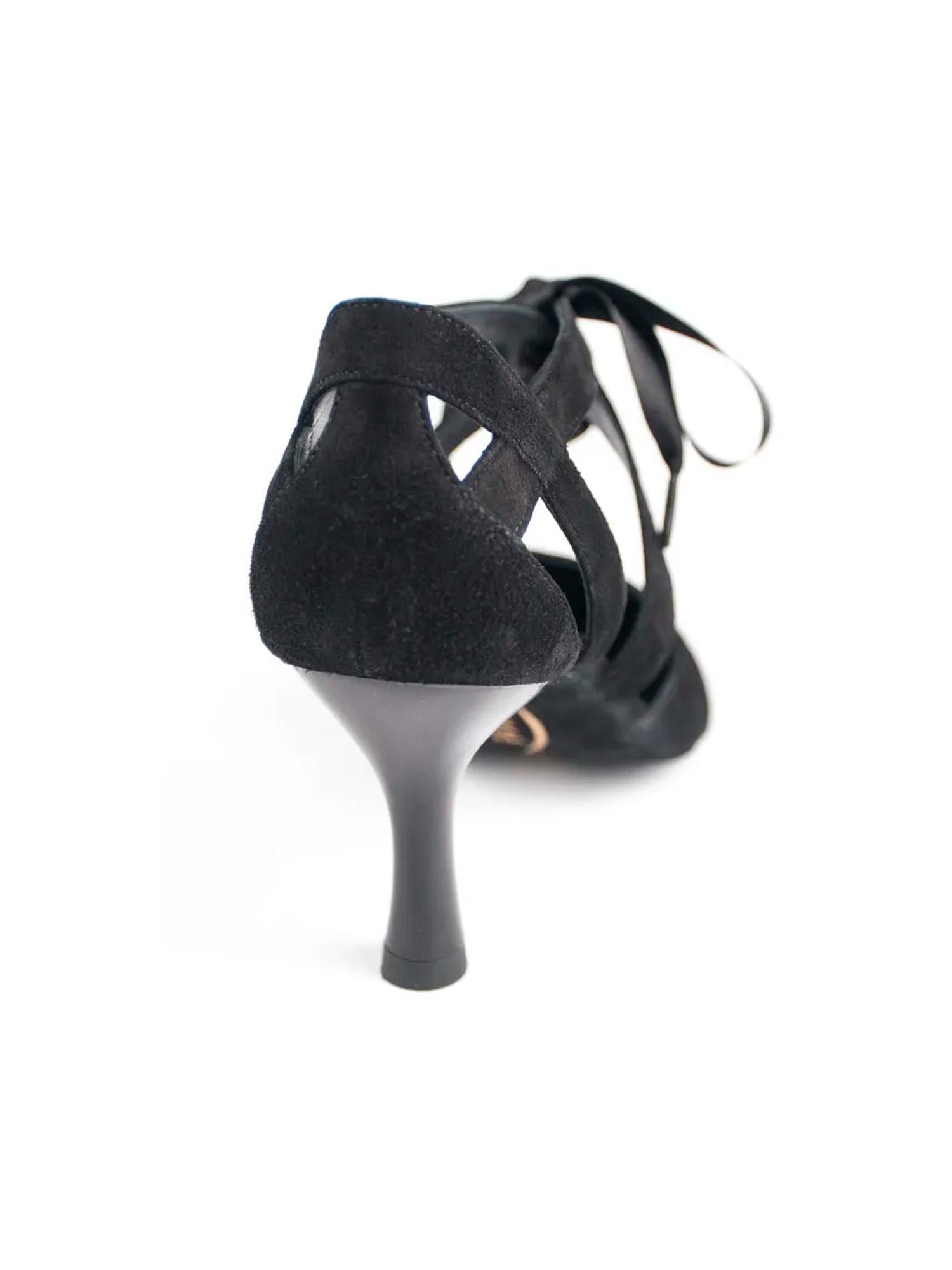 Tanssikenkä satiinirusetilla – PortDance PD125, Black - Image 3