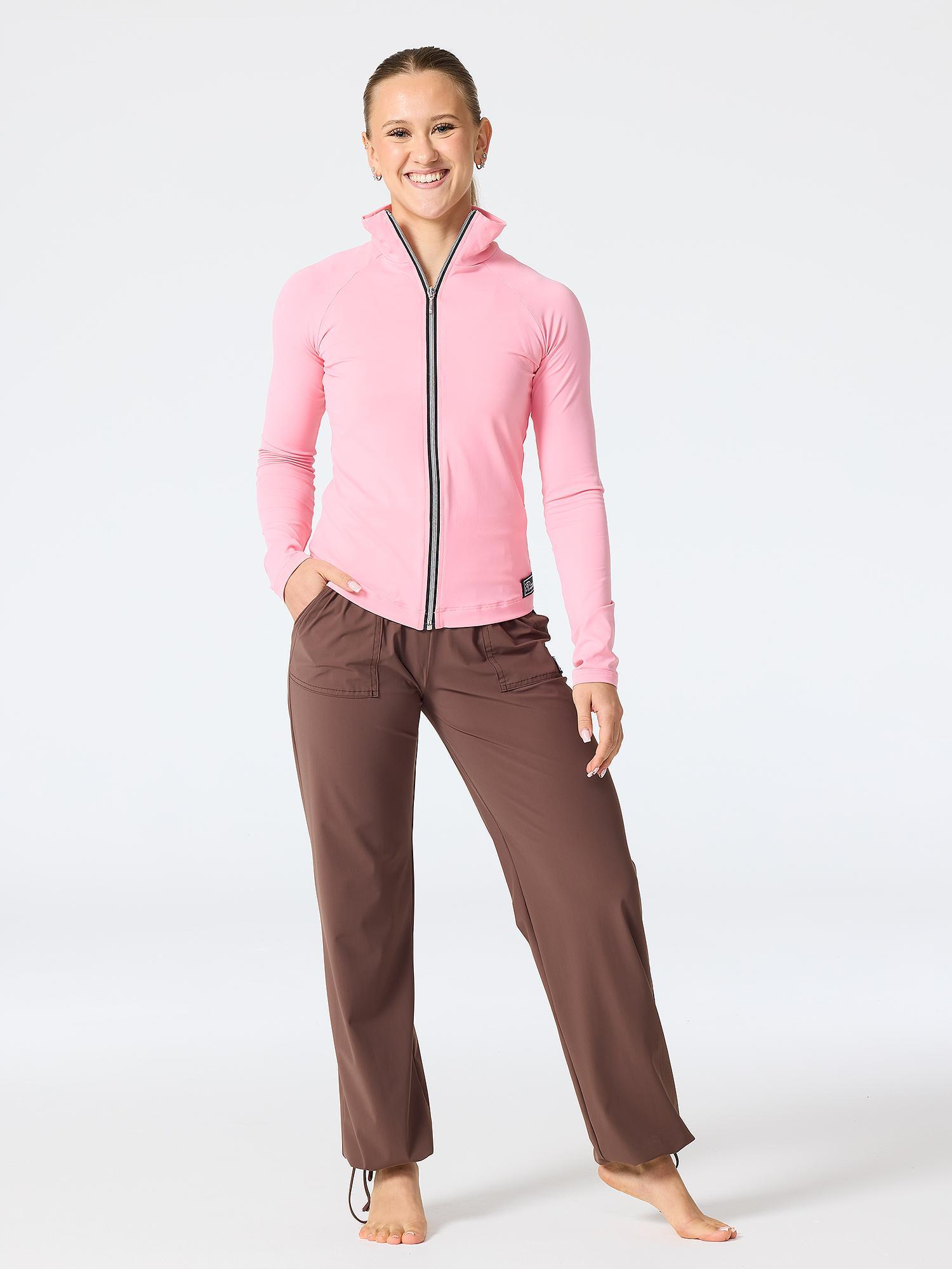 Raglanhihainen takki kimallevetoketjulla, baby pink -la Pirouette - Image 3