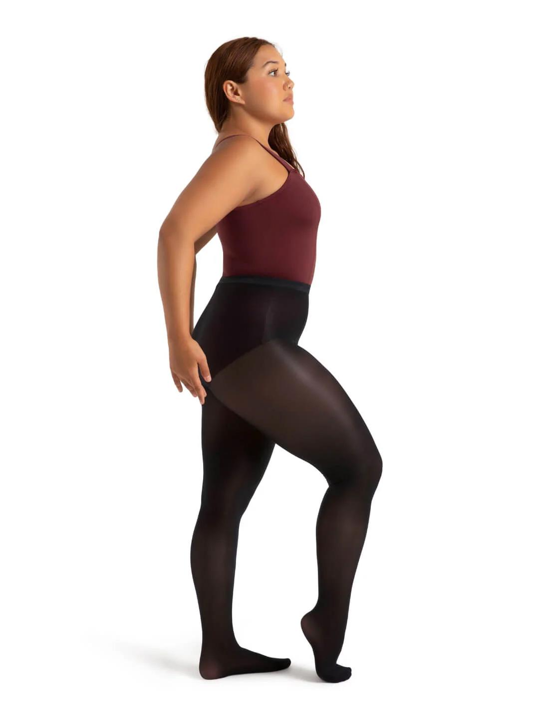 Kiiltävät sukkahousut – Capezio Ultra Shimmery Footed Tight, Black - Image 2