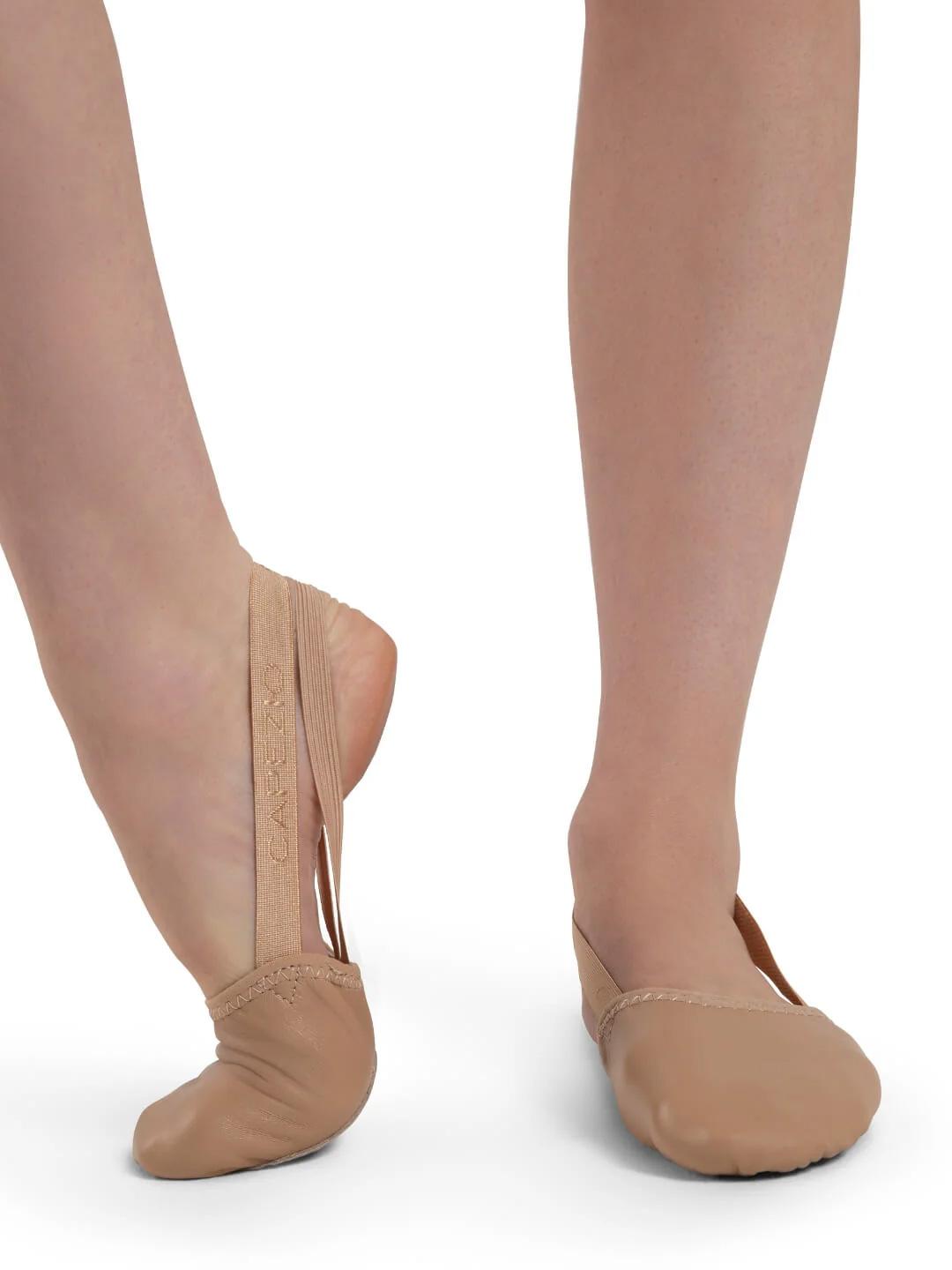 Nahkaiset puolitossut tanssiin – Capezio Leather Pirouette II, Nude - Image 2