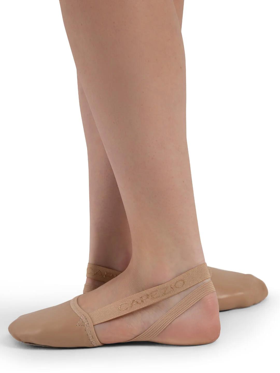 Nahkaiset puolitossut tanssiin – Capezio Leather Pirouette II, Nude - Image 5