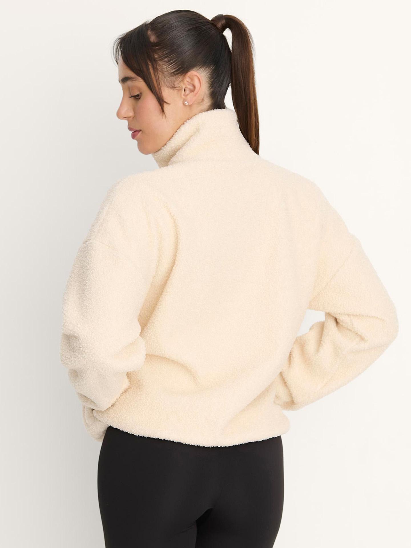 Ilse fleecepaita puolipitkällä vetoketjulla, Ivory - Intermezzo - Image 3